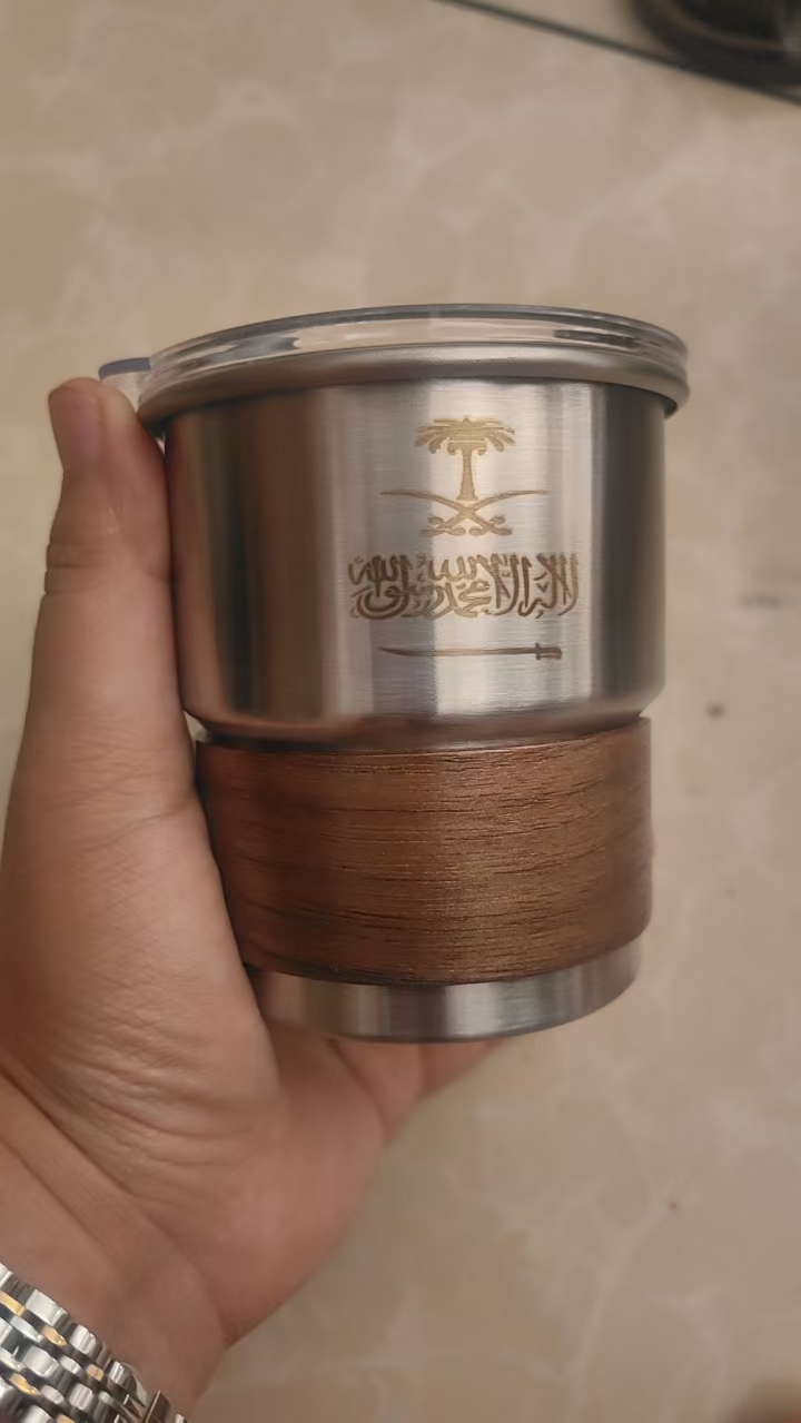 Taza de acero inoxidable con l - Coffee Equipment Logo reseña y precio